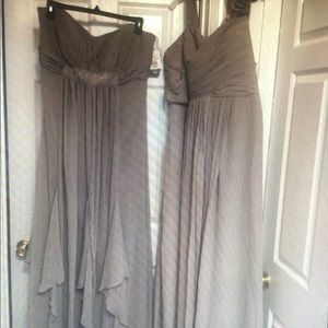 (2) Different Prom or Bridal Gowns Size 20W (Gray)